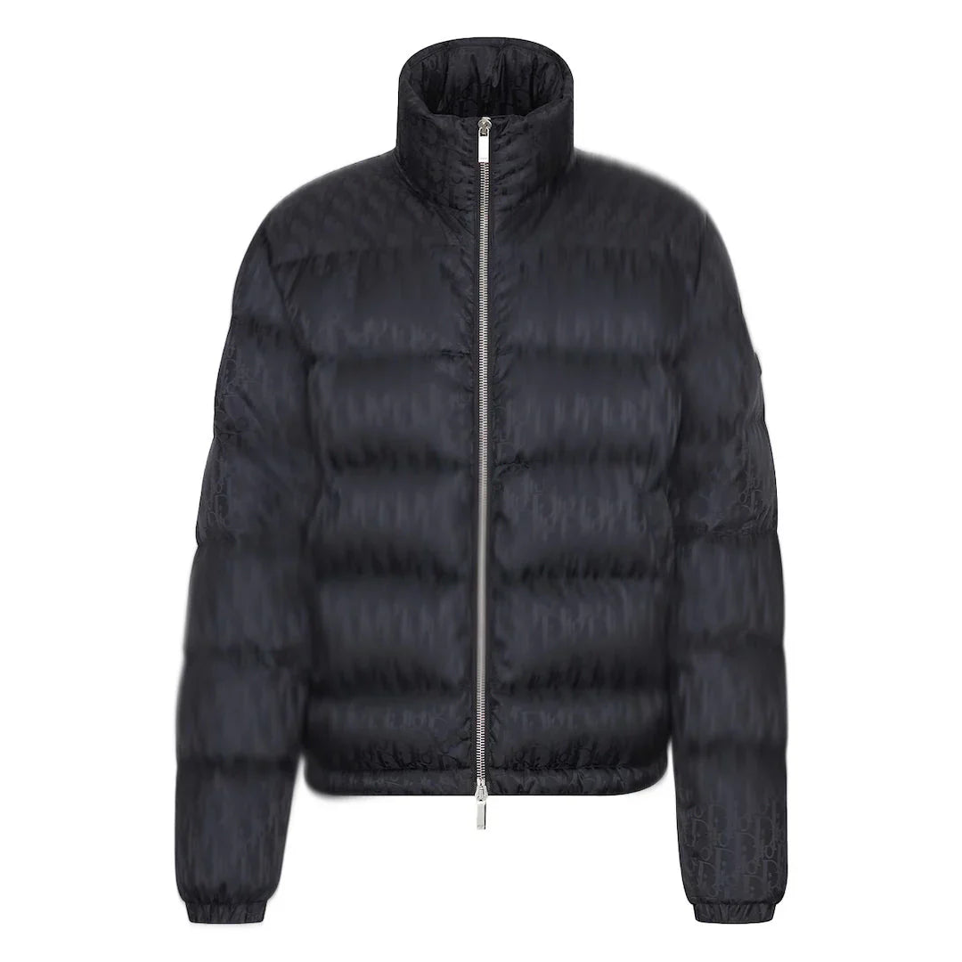 Men's Black Oblique Puffer Jacket