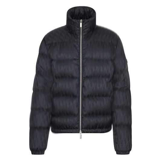 Men's Black Oblique Puffer Jacket