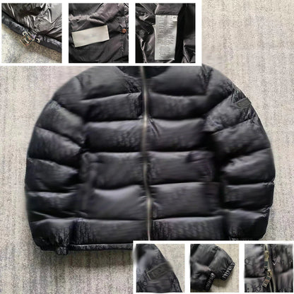 Men's Black Oblique Puffer Jacket